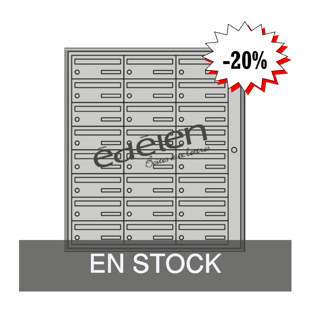 DESTOCKAGE : Essentia 380 C24 RAL 9006 | edelen boites aux lettres