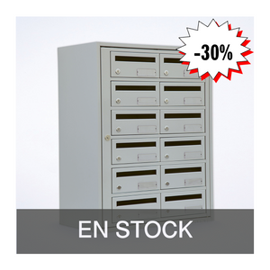 DESTOCKAGE : Essentia 380 B12 RAL 9006 | edelen boites aux lettres